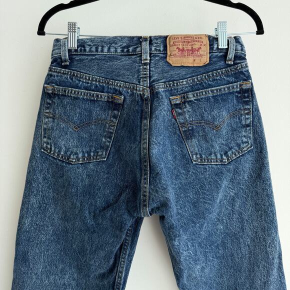 Vintage Levi's 501 Jeans 28x31* Actual Dark Stone Acid Wash Tiny USA Made 90s - Picture 4 of 16